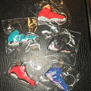 Colorful NIKE JORDAN Sneaker Keychain Set